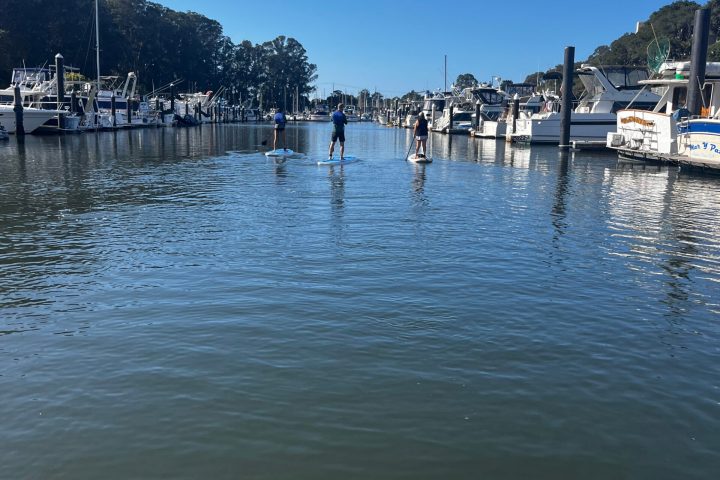 a small boat in a body of water