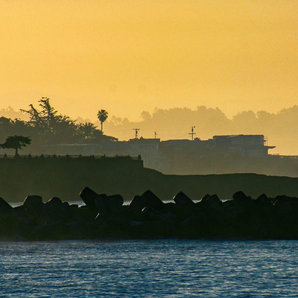 Santa Cruz lighthouse at sunset